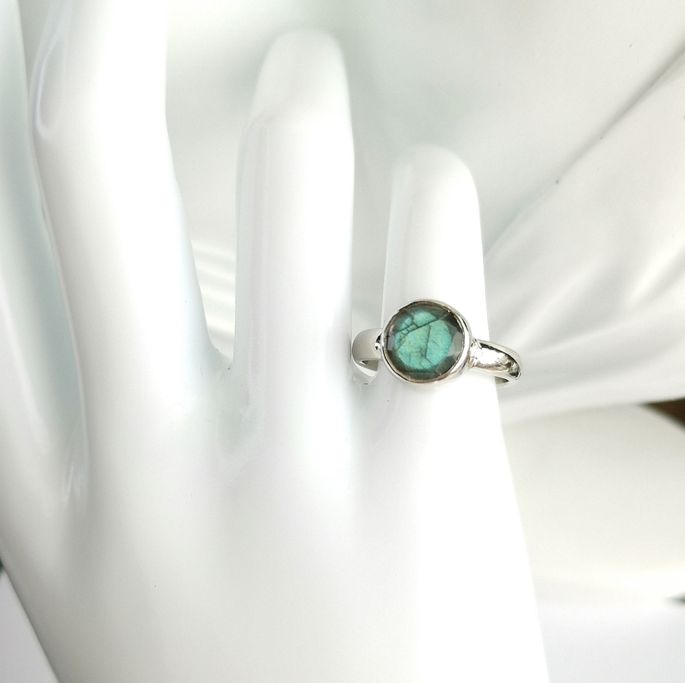 Labradorite Sterling Silver stacking ring size 6 🆕 - Picture 9 of 9